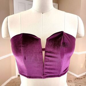 Victoria’s Secret Merlot Velvet and Lace Bustier